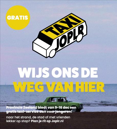 Joplr biedt gratis taxi-service aan voor jongeren in Zeeuws-Vlaanderen